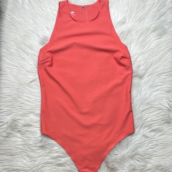 Parade High Neck Bodysuit Coral Pink Size XL - Picture 1 of 5